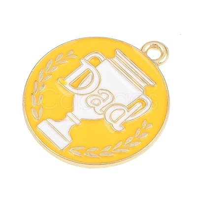 Father's Day Alloy Enamel Pendants FIND-E054-05A-1