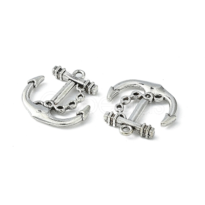 Tibetan Style Alloy Anchor Pendants X-TIBEP-839-AS-NR-1