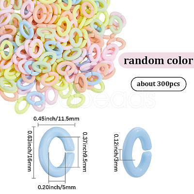 300Pcs Opaque Acrylic Quick Link Connectors FIND-SP0020-70-1