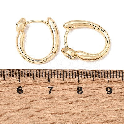 Brass Pave Clear Cubic Zirconia Hoop Earrings KK-CBACA55-02G-1