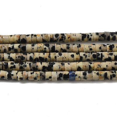 Natural Dalmatian Jasper Beads Strands G-E612-A01-A-1