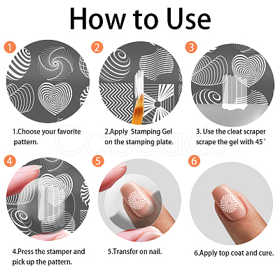 Stainless Steel DIY Nail Art Templates MRMJ-WH0092-111-1