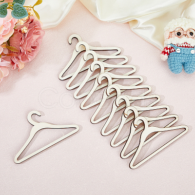 Wood Doll Clothes Hangers DOLL-WH0004-03B-1