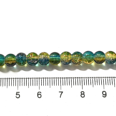 Crackle Glass Beads Strands CCG-C002-6mm-06-1