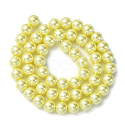 Eco-Friendly Dyed Glass Pearl Round Bead Strands HY-A002-8mm-M-1