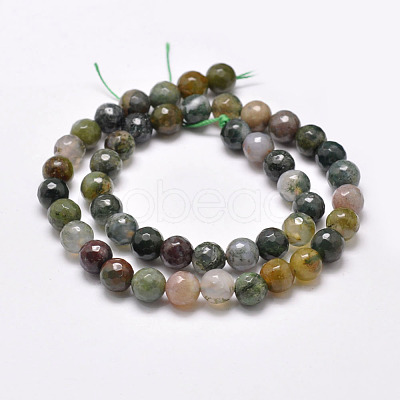 Natural Indian Agate Beads Strands X-G-F349-02-8mm-1