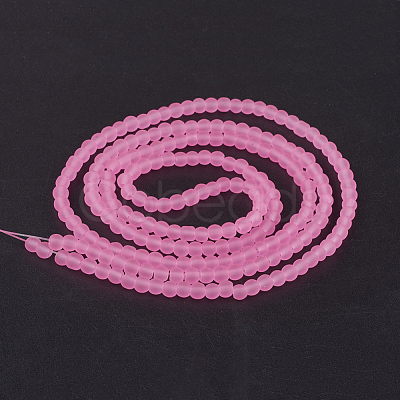 Baking Paint Transparent Glass Bead Strands GLAA-S031-4mm-20-1