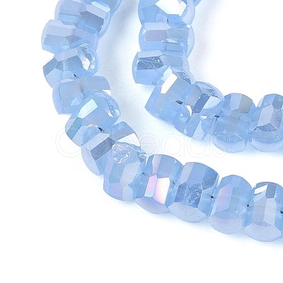 Electroplate Imitation Jade Glass Beads Strands EGLA-N022-09A-D01-1