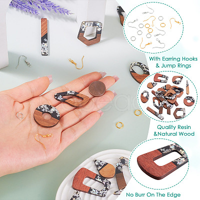 DIY Two Tone Dangle Earring Making Kit DIY-TA0009-01C-1