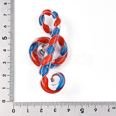 Handmade Lampwork Big Pendants LAMP-T023-07B-1