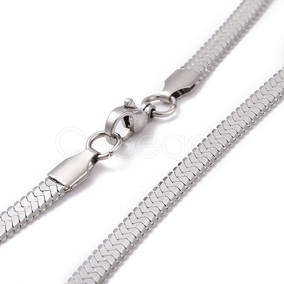 Non-Tarnish 304 Stainless Steel Snake Chains Necklaces NJEW-O058-31P-1