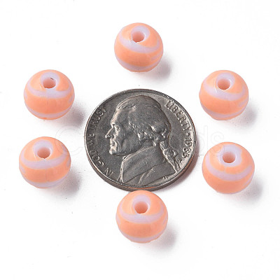 Opaque Striped Acrylic Beads MACR-S373-27D-08-1