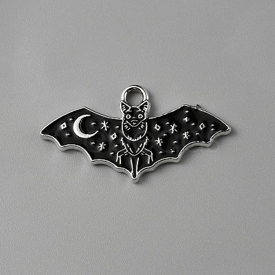 Halloween Alloy Enamel Pendants ENAM-CJC0002-34P-03-1