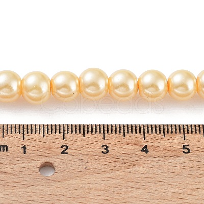 Baking Paint Pearlized Glass Pearl Round Bead Strands HY-Q330-8mm-61-1