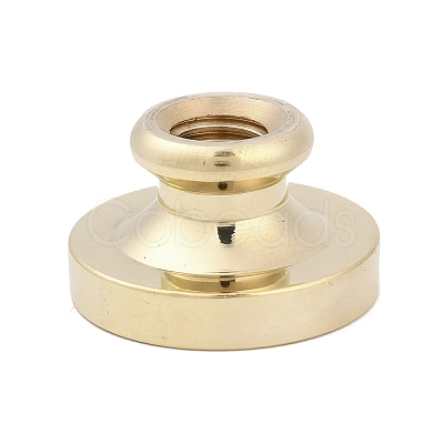 Golden Tone Crown Initial Wax Seal Brass Stamp Heads AJEW-A065-01E-1
