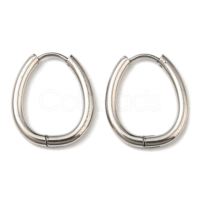Tarnish Resistant Stainless Steel Hoop Earrings X-EJEW-P232-02P-1