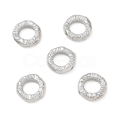 Brass Textured Linking Rings KK-D289-32P-1