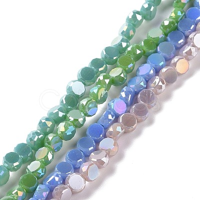 Electroplate Glass Beads Strands GLAA-E036-03-M-1