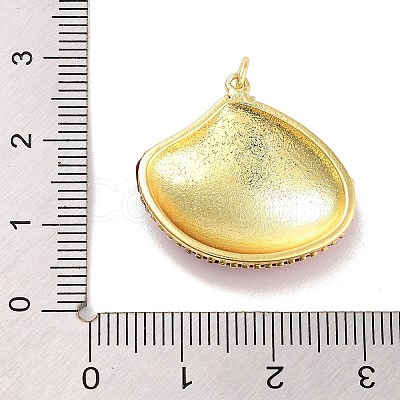 Real 18K Gold Plated Rack Plating Brass Enamel Pendants KK-M293-32G-02-1
