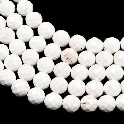 Natural Magnesite Beads Strands G-Z143-D01-8mm-1