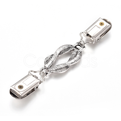 Retro Alloy Cardigan Clips JEWB-WH0009-51-1