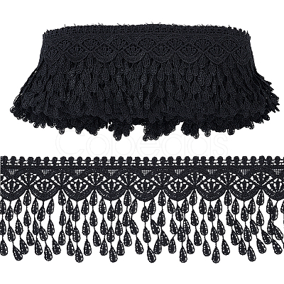 5Yards Polyester Lace Ribbon OCOR-NB0002-64B-1