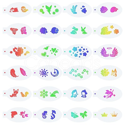 Plastic Face Paint Stencils DIY-WH0304-582B-1
