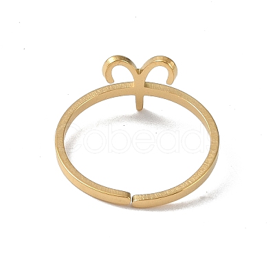 Real 18K Gold Plated 304 Stainless Steel Adjustable Finger Ring RJEW-L115-01G-04-1