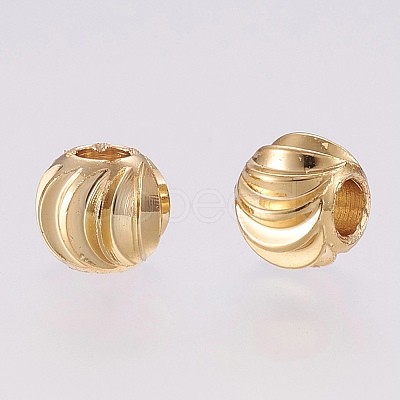 Brass Beads X-KK-G312-01G-5mm-G-1