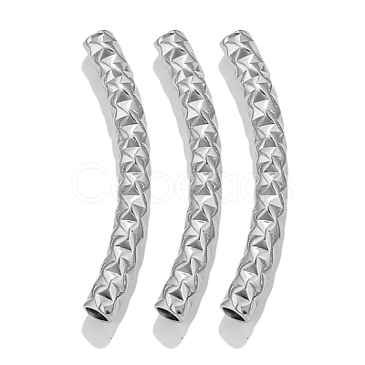 304 Stainless Steel Curved Tube Beads STAS-M071-03I-P-1