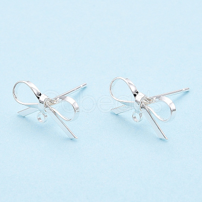 Brass Stud Earring Findings KK-S350-013S-1