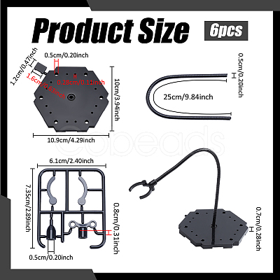 ABS Model Assembled Action Figure Display Holders AJEW-WH0596-775A-1