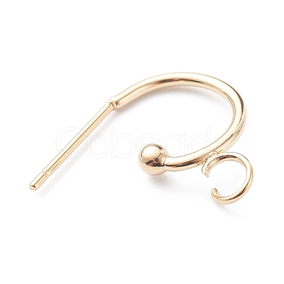 304 Stainless Steel Half Hoop Earrings X-STAS-Z028-B02-G-1