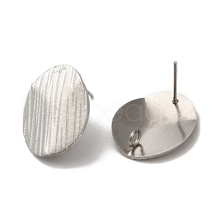 Non-Tarnish 304 Stainless Steel Stud Earrings Findings X-STAS-B041-07P-1