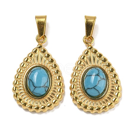 Synthetic Turquoise Pendants STAS-U024-15G-04-1