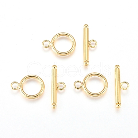 Brass Toggle Clasps KK-L189-23G-1