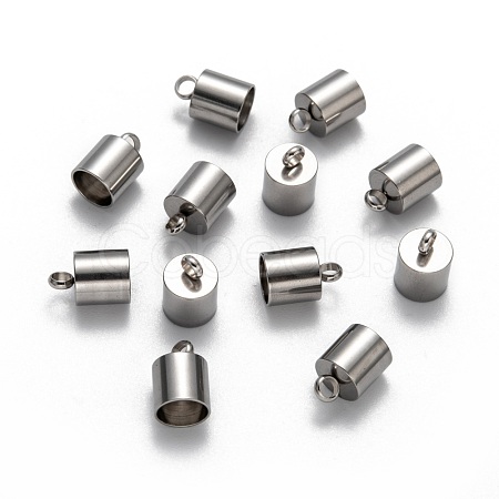 Tarnish Resistant Smooth Surface 201 Stainless Steel Cord Ends STAS-R063-93-1