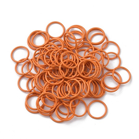 100Pcs Baking Paint Zinc Alloy Open Jump Rings FIND-WH0032-85B-15-1