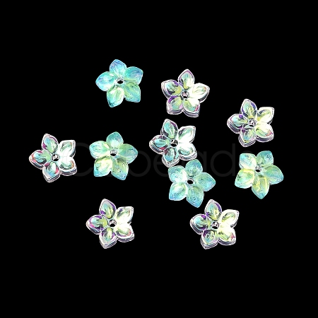 Dyed & Heated Glass Bead Caps GLAA-Z019-02B-1
