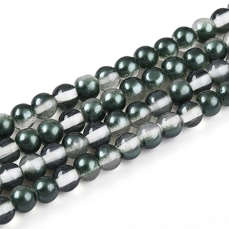Baking Paint Transparent Glass Beads X1-DGLA-N011-4mm-07-1