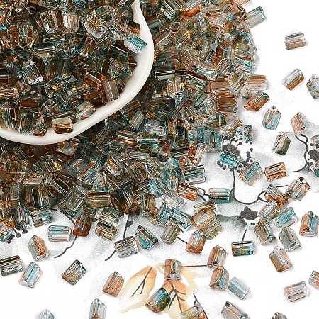 Transparent Spray Painted Glass Seed Beads SEED-L011-10A-04-1