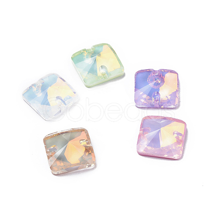 Mocha Effect Square Shape Sew on Rhinestone RGLA-C001-14B-AM-1