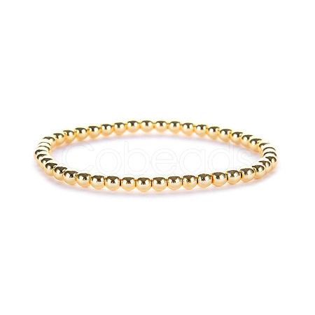 Synthetic Non-magnetic Hematite Beaded Stretch Bracelets for Men Women LS-YP2747-3-1