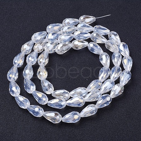 Electroplate Glass Beads Strands EGLA-D015-15x10mm-01-1