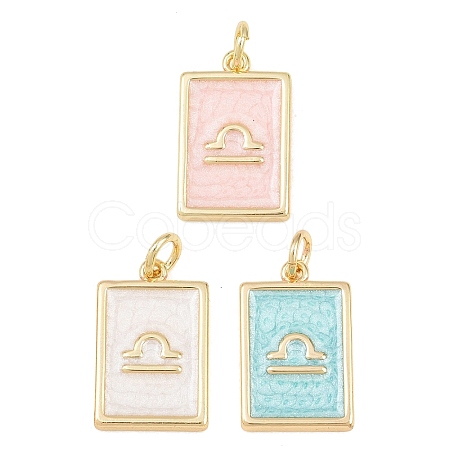 Brass Enamel Pendants KK-CBA62C2-01A-1