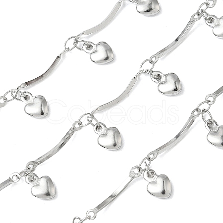 304 Stainless Steel Bar Link Chains CHS-G043-07B-P-1