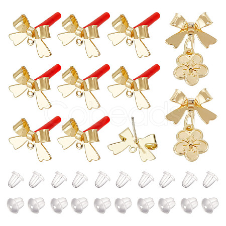 24Pcs Alloy Stud Earring Findings EJEW-HY0001-06-1