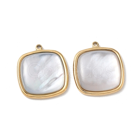 Natural Freshwater Shell Pendants SA-CBA11D7-14A-G-1