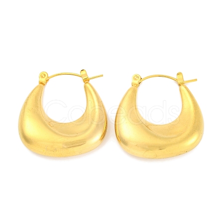 Teardrop Ion Plating(IP) 304 Stainless Steel Hoop Earring EJEW-H013-09G-1