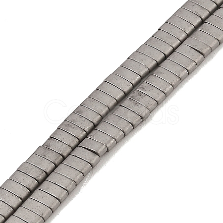 Electroplated Frosted Non-magnetic Synthetic Hematite Beads Strands G-G089-A01-09-1